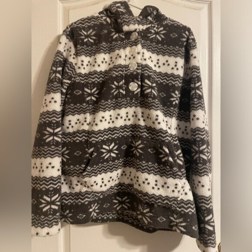Princess Cruises Sherpa Pullover Hooded Sweatshirt XL Cozy‎ Loungwear Outdoor